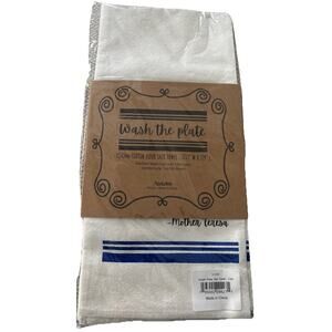 Wash the Plate Tea Towel 20x29” Mother Teresa Set of 2 Brand New 100% Cotton